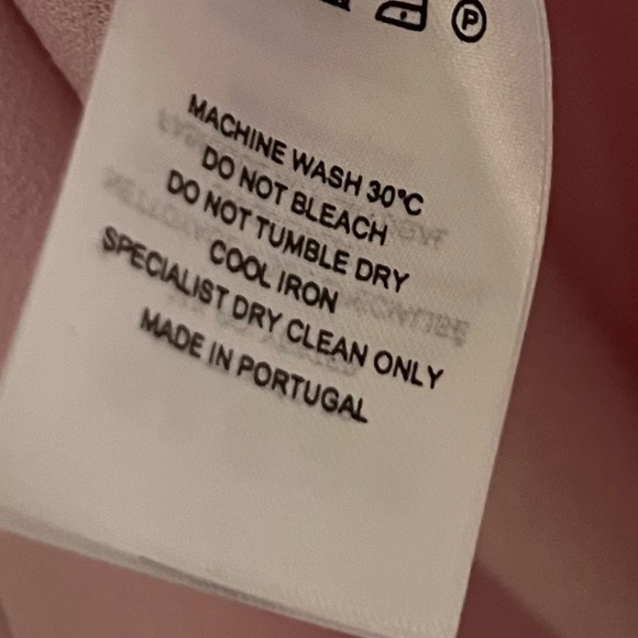 AlexaChung Pink Blue Pointed Collar Color Block Pastel Satin Shirt US 8 - Picture 8 of 13